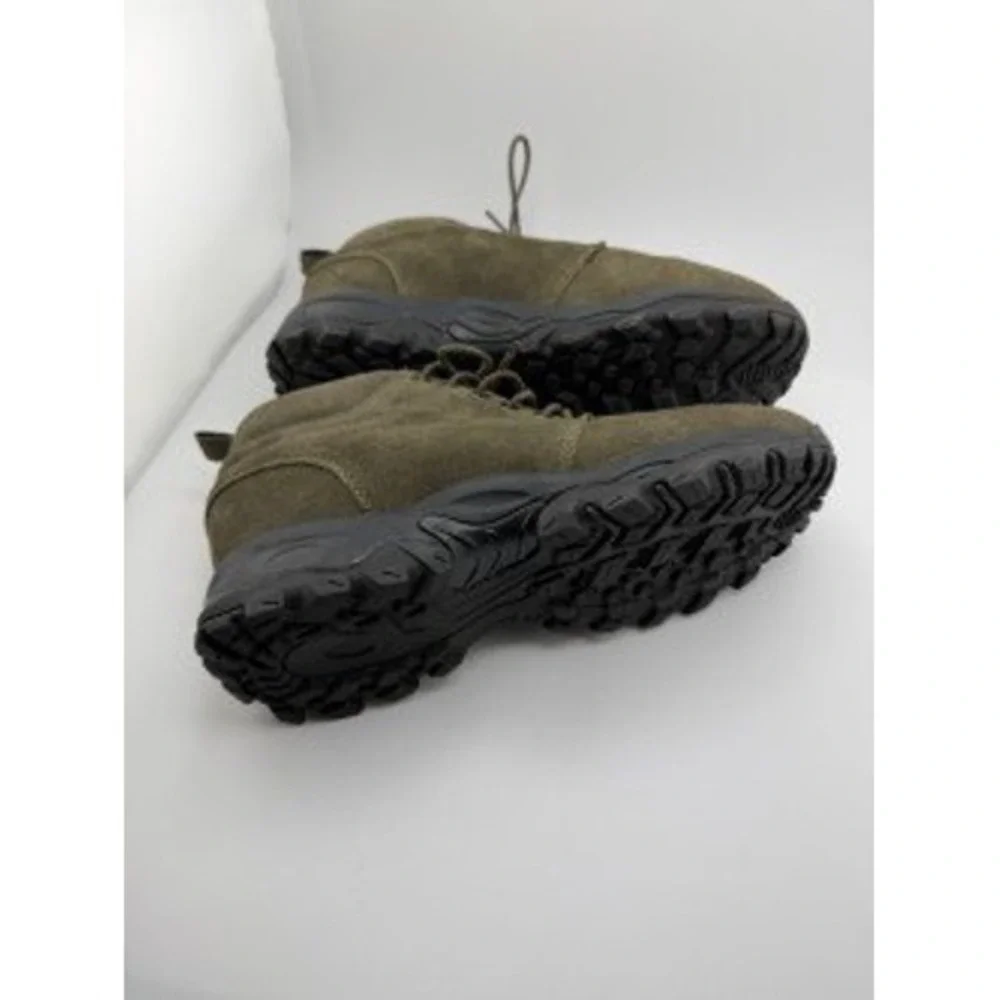 Calto Olive Green Suede Ankle Boots Mens‎ 8 Lug Sole Casual Hiking Chukka